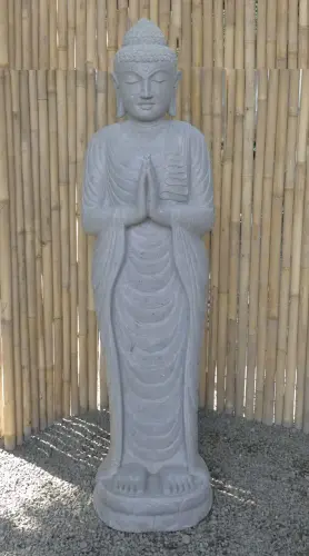 Product image of the product “Standing Buddha made of Riverstone, position Namaskara , H. 180cm. ”